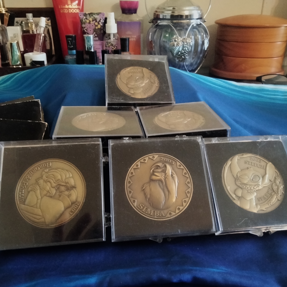 Disney Commemorative Collectible Medallion Set